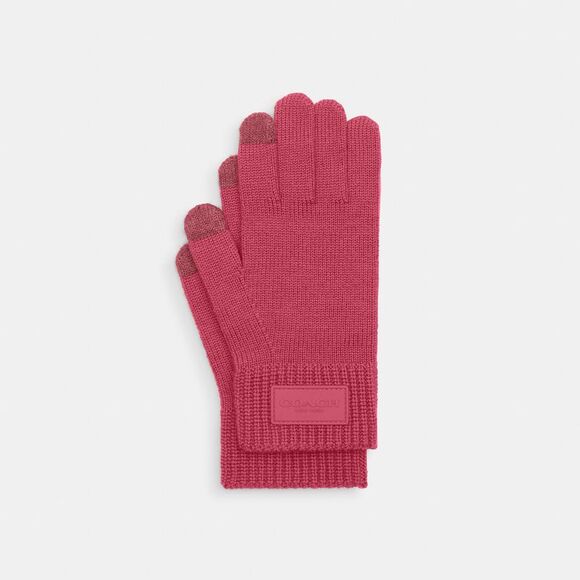 COACH Accessories - NWT Coach Outlet Knit Gloves  Rubber Patch